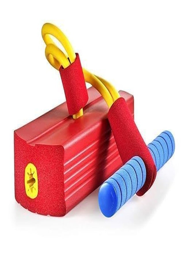 GLNRM Foam Stick Jumper for Kids - Bungee Jumper Outdoor Toy, Foam Bouncing Toy for Age 3 and Up, Squeaky Sounds Pogo Sticks, Great Gift for Boys and Girls, Multicolor (Pack of 1) - Image 4